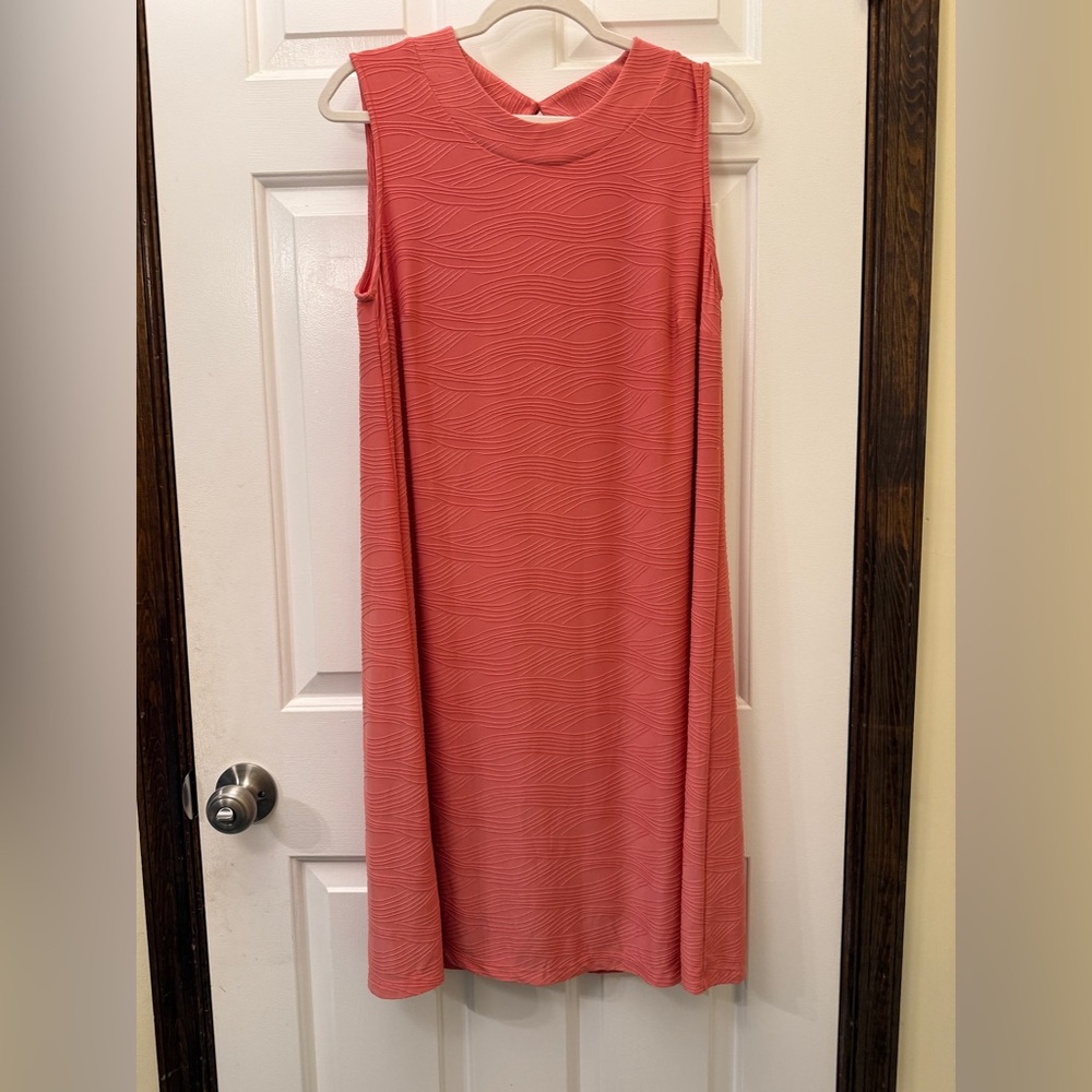 Dana Buchman Coral Textured Midi Dress